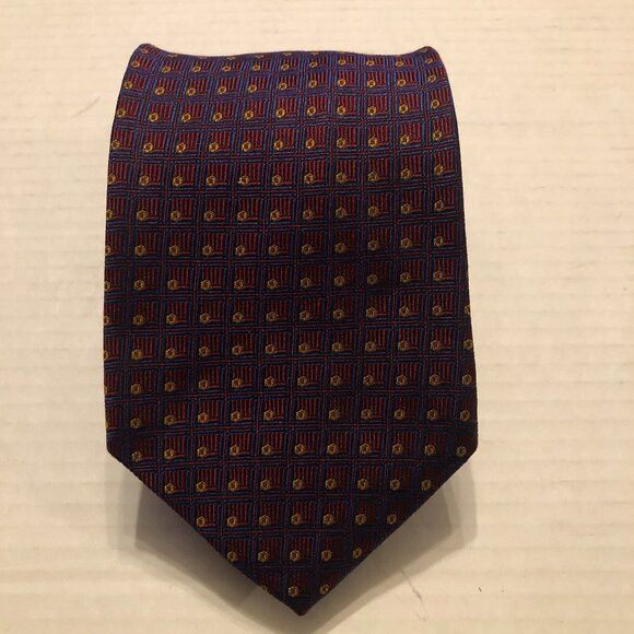 Nautica nautica men's new purple silk tie 3 3/4" X 58" Size ONE SIZE - 1 Thumbnail