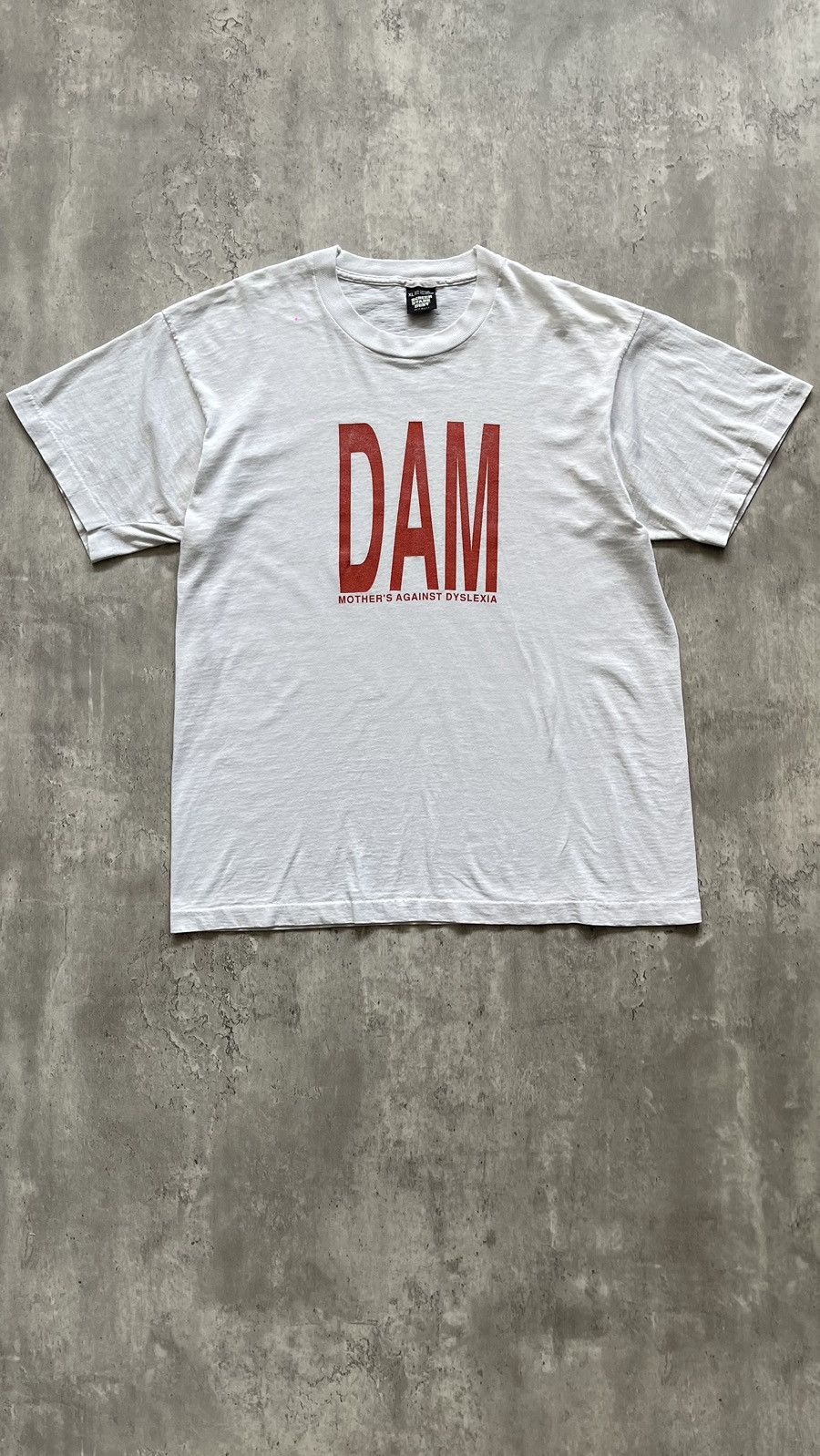 Band Tees × Vintage VINTAGE 1990S “DAM“ MOTHER'S AGAINST DYSLEXIA TEE Size US XL / EU 56 / 4 - 2 Thumbnail