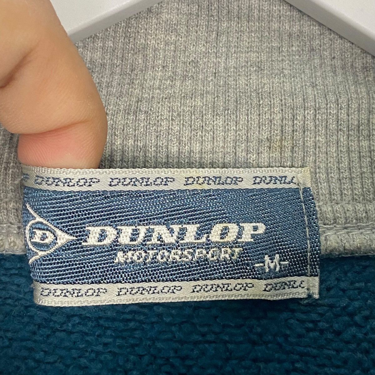 Vintage Vintage Dunlop Motorsport Quater Zip Sweatshirt Logo Green Size US M / EU 48-50 / 2 - 6 Thumbnail