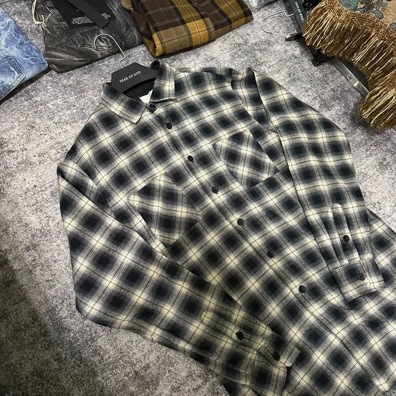 Fear of God Fear of God Black and white plaid shirt Size US XL / EU 56 / 4 - 4 Thumbnail
