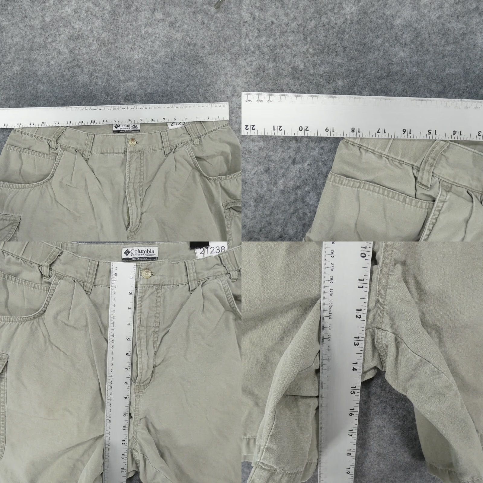 Vintage Columbia Shorts Mens 38 Cargo Flat Front Brown Outdoors Casual Size US 37 - 8 Thumbnail