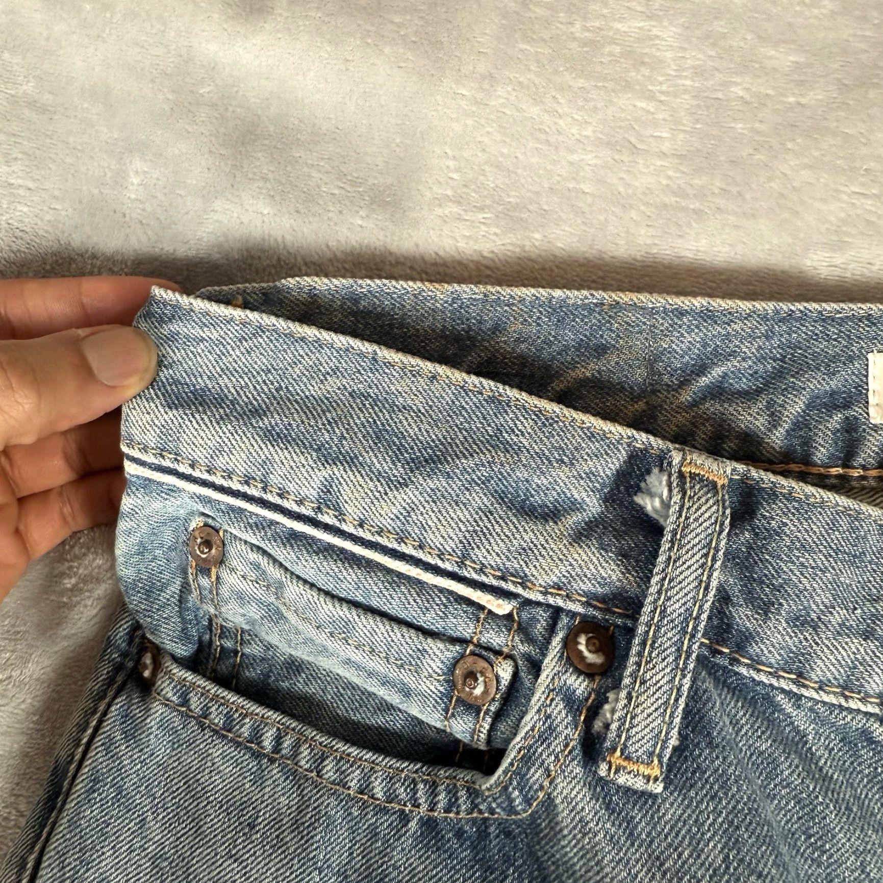 MOUSSY Moussy Vintage Jeans Women Size 27 Slim Fit Distressed Blue Denim Made in Japan Size 27" / US 4 / IT 40 - 2 Thumbnail