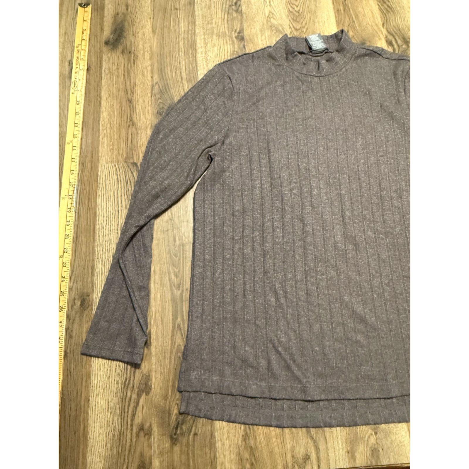 Vintage Matty M Shirt Women's Size Medium Brown Long Sleeve Mock Neck Size M / US 6-8 / IT 42-44 - 3 Thumbnail