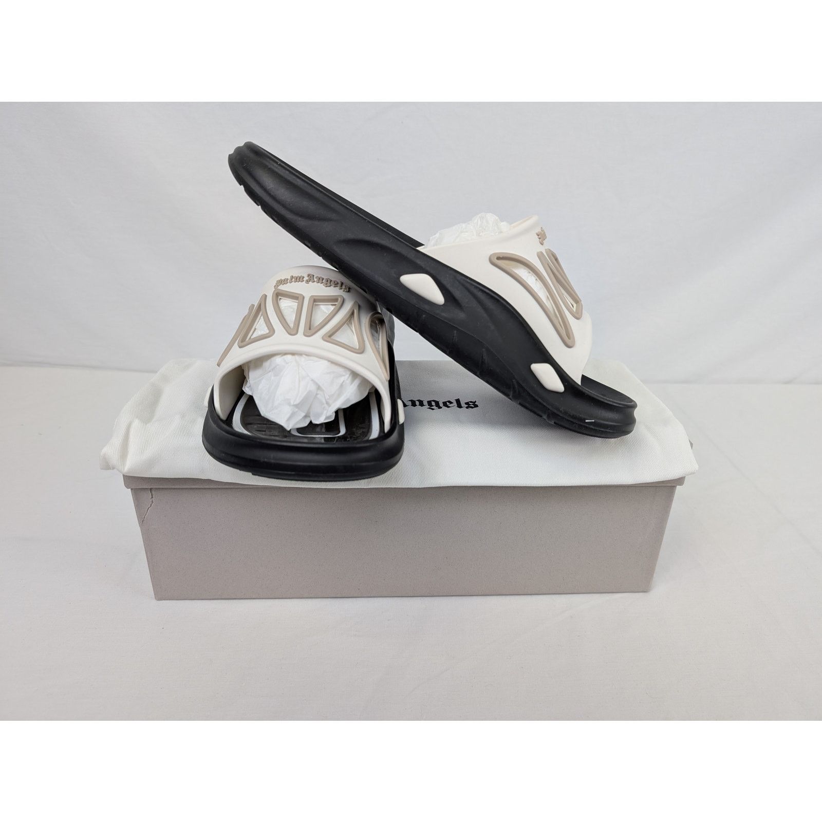 Palm Angels o1rshd1 Modular Slide in Black/White Size US 13 / EU 46 - 15 Thumbnail