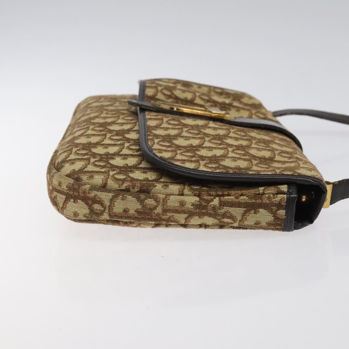 Dior DIOR Trotter Canvas Shoulder Bag Brown Gold Size ONE SIZE - 4 Thumbnail