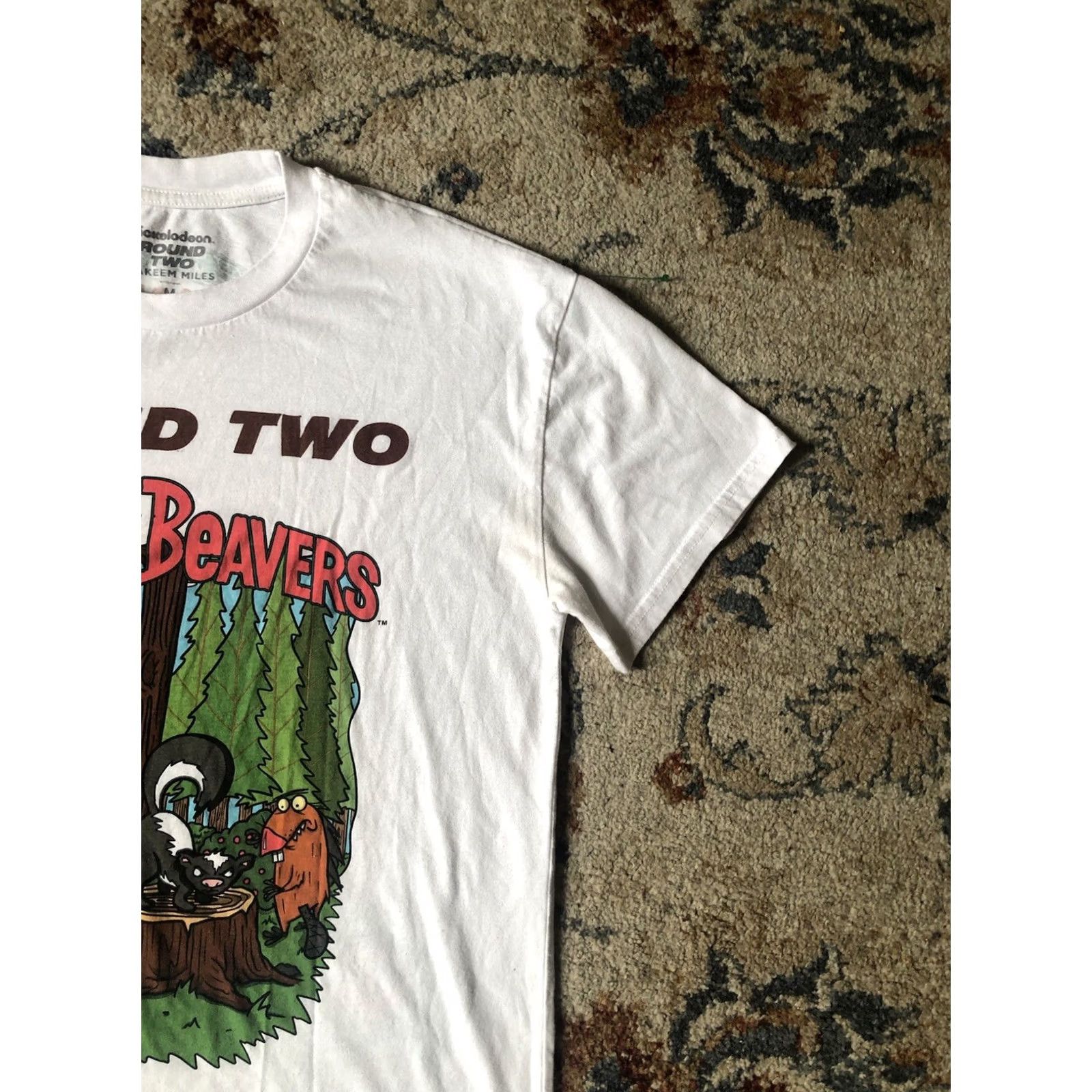 Round Two Round Two The Angry Beavers Tee Mens M White Nickelodeon Retro Shirt Size US M / EU 48-50 / 2 - 4 Thumbnail