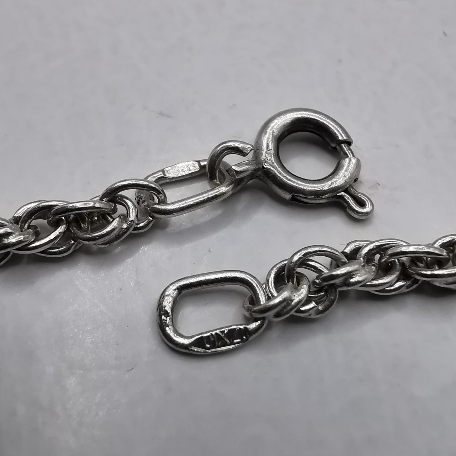 Sterling Silver Vintage Jewelry Chain, 925 Sterling Silver, Signed 13,43g Size ONE SIZE - 7 Thumbnail