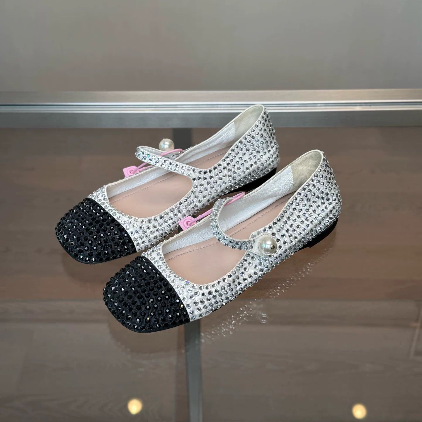 Miu Miu Miu Miu Crystal Mary Jane Flats Size US 6 / IT 36 - 1 Thumbnail