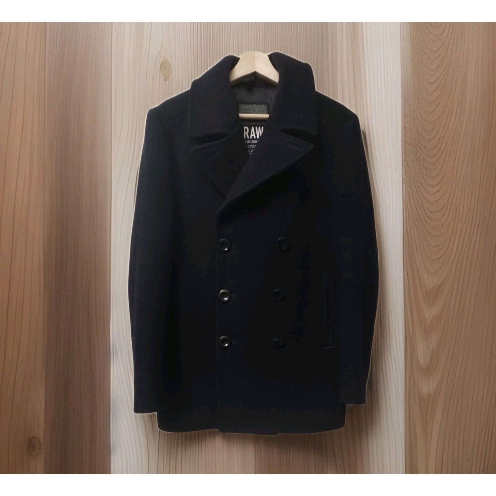 G-Star G Star Raw Men's Protection Wool Black Peacoat Jacket Size M Size US M / EU 48-50 / 2 - 2 Thumbnail