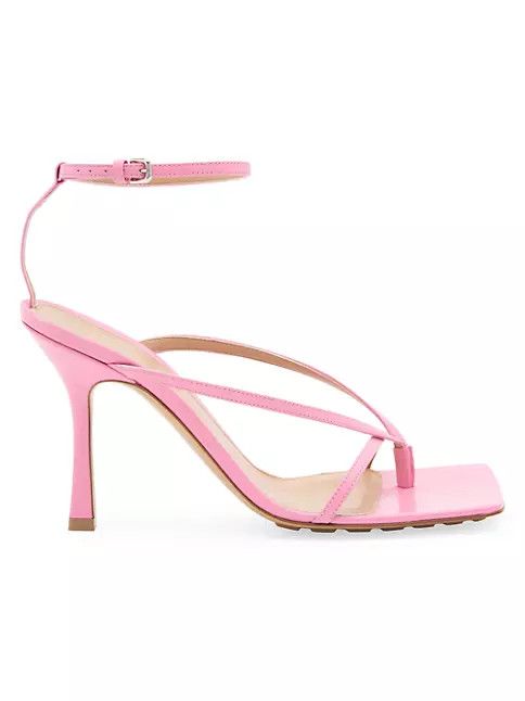 image of Bottega Veneta Os11X0124 Stretch Leather Sandals In Blossom, Women's (Size 8)
