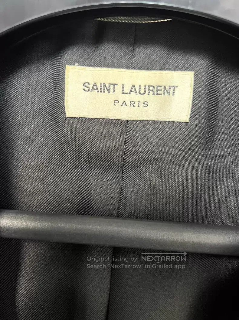 Saint Laurent Paris Saint Laurent Paris Black Enamel Gold Thread Beaded Notche Size US M / EU 48-50 / 2 - 3 Thumbnail