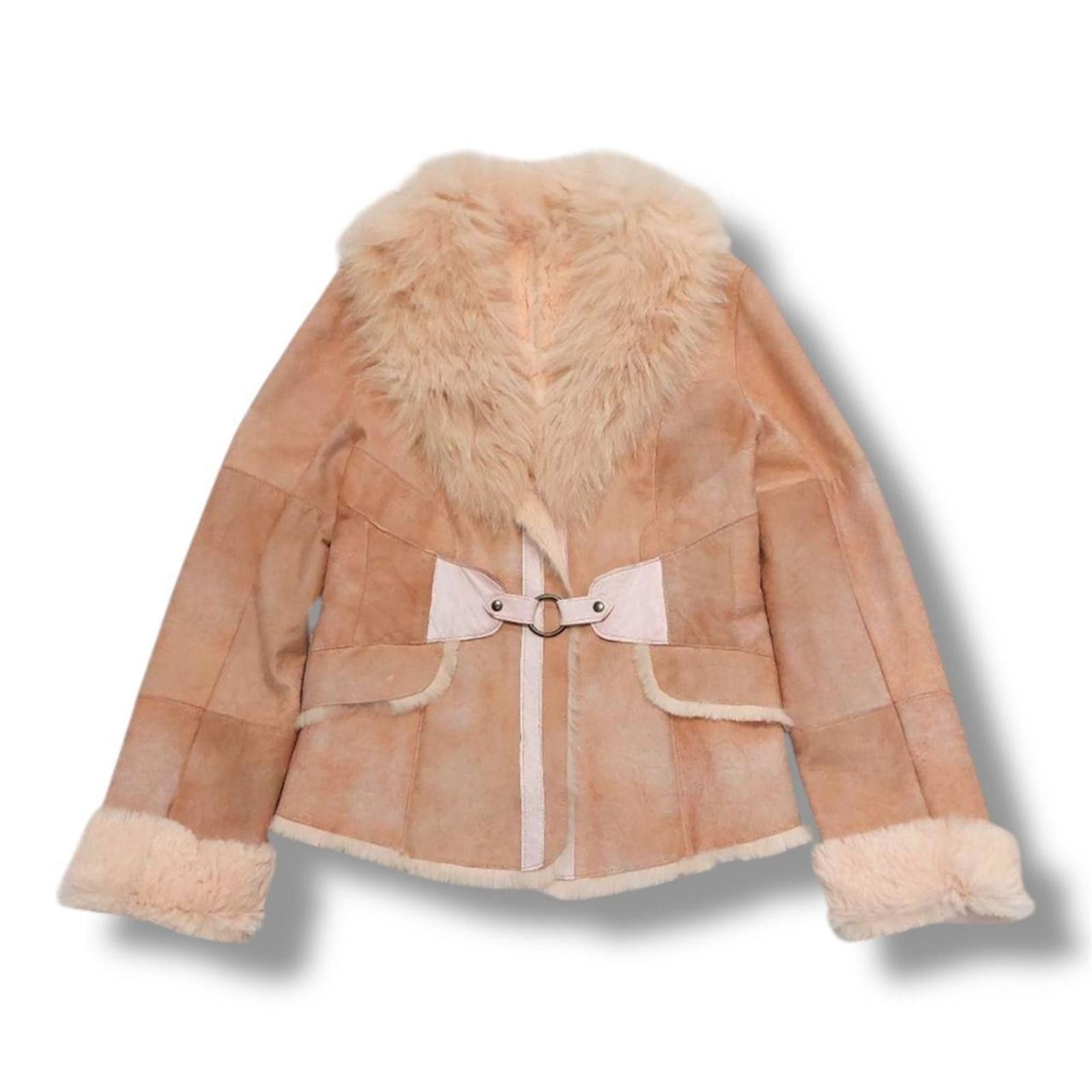 Other Real rabbit fur whimsy coquette style pink fur coat jacket Size XS / US 0-2 / IT 36-38 - 1 Thumbnail