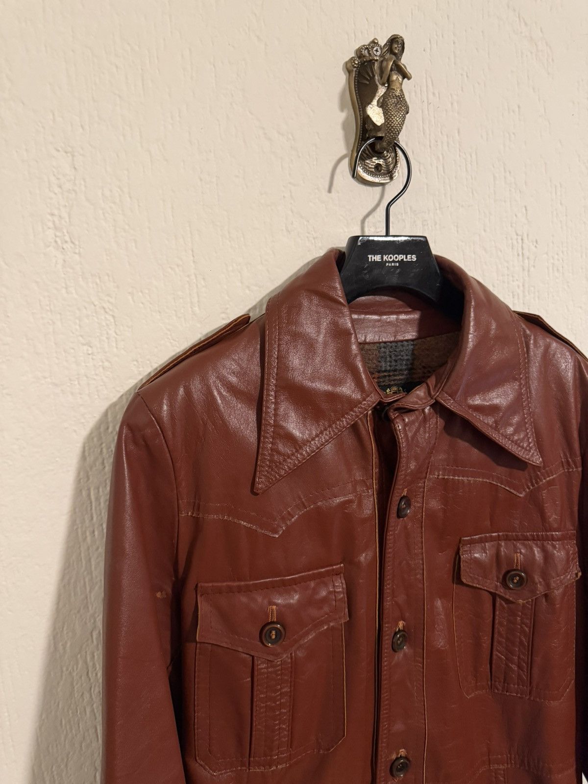 Vintage Vintage oxblood flannel lined leather jacket size M Size US M / EU 48-50 / 2 - 5 Thumbnail