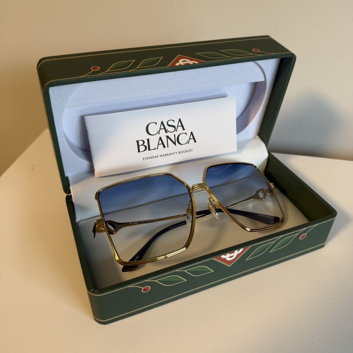 Casablanca Casablanca Stainless Steel Square Blue Gradient Sunglasses Size ONE SIZE - 8 Thumbnail