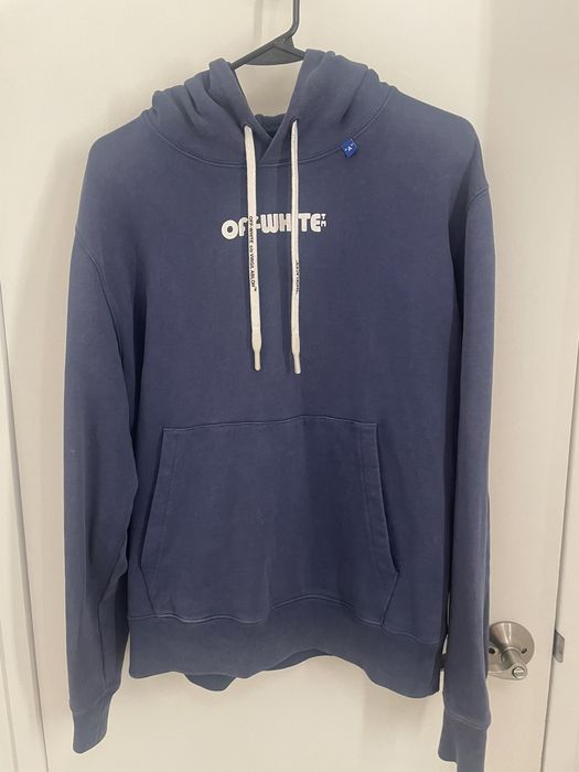 Off white discount blue skull hoodie