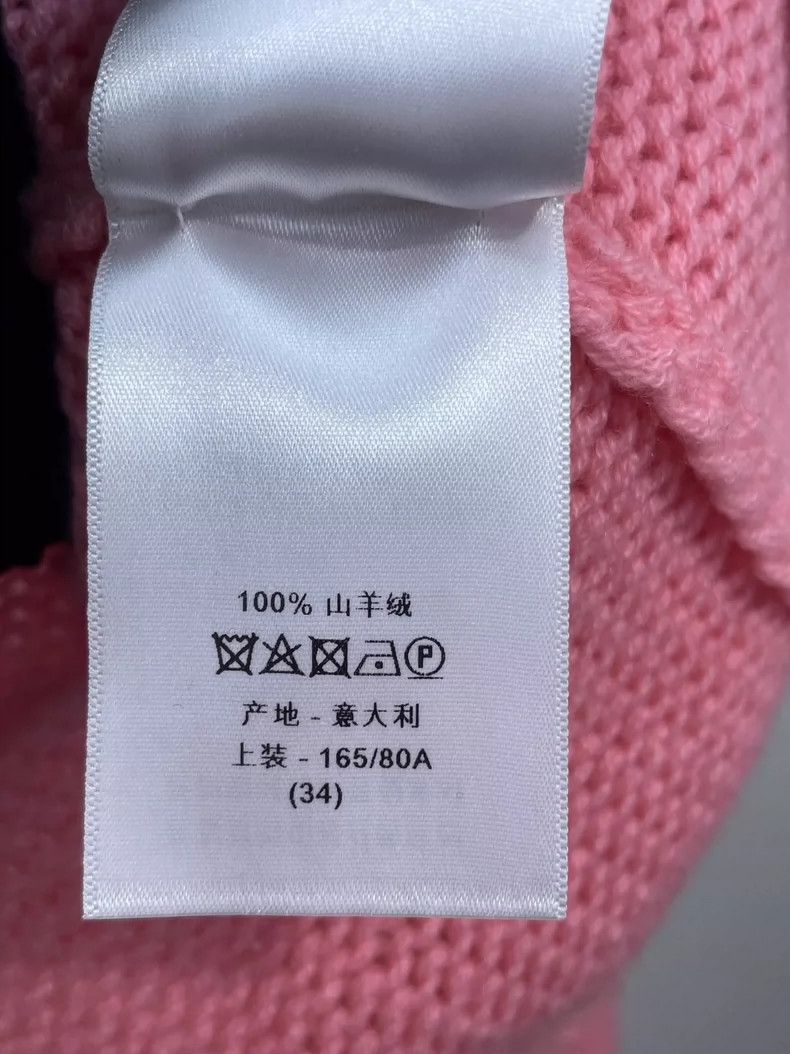 Dior Dior Pink No. 8 letter knitted cashmere sweater 2504-Nextar Size XXS / US 00 / IT 34 - 7 Thumbnail