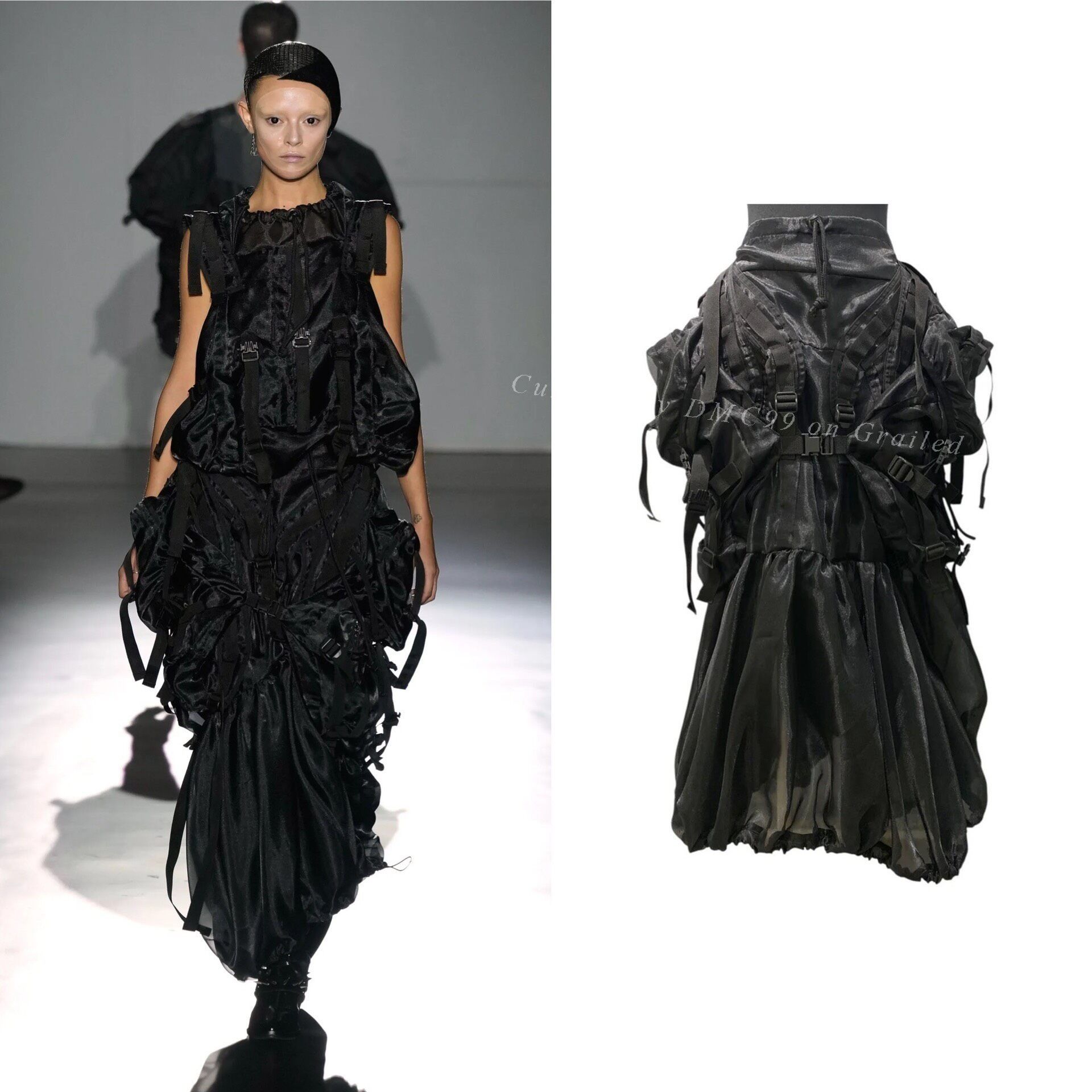 美品 希少JUNYA WATANABE ドッキング 巻きスカート AD2003 Junya Watanabe AD2003 Runway Bow Tie Wool Maxi Skirt | Grailed