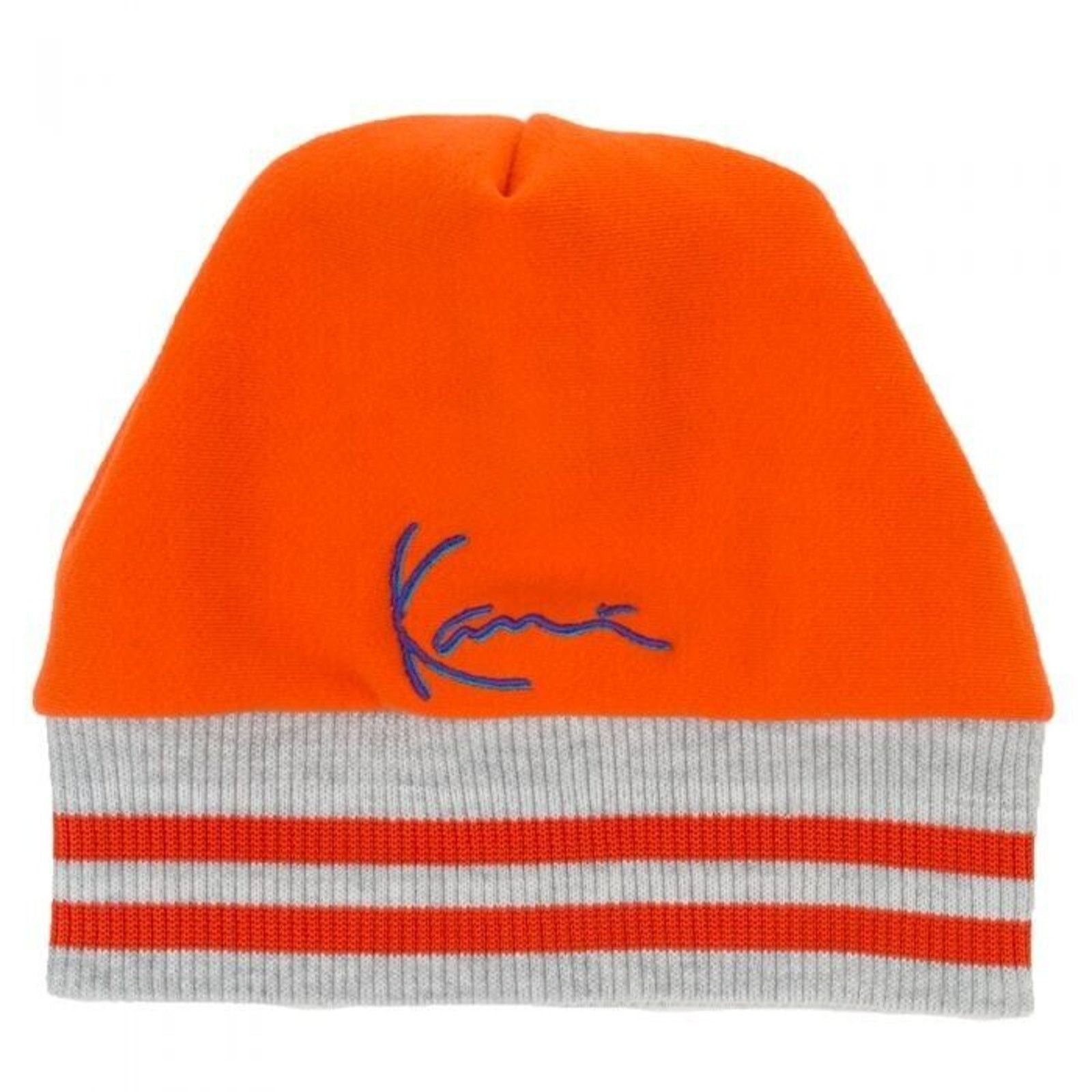 Karl Kani NWT KARL KANI SIGNATURE BEANIE ORANGE with Gray Stripe OSFM Size ONE SIZE - 1 Preview