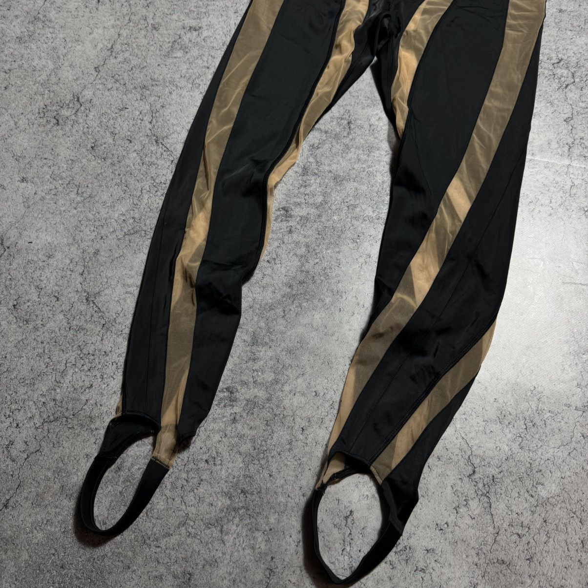 H&M × Mugler Rare Mugler H&M Mesh Panel Stirrup Leggings Size 34" / US 12 / IT 48 - 3 Thumbnail