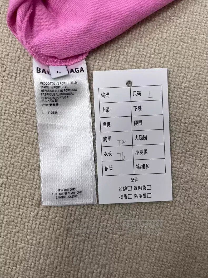 Balenciaga Balenciaga Logo Alphabet Embroidered Cotton Short Sleeve T Size L / US 10 / IT 46 - 4 Thumbnail