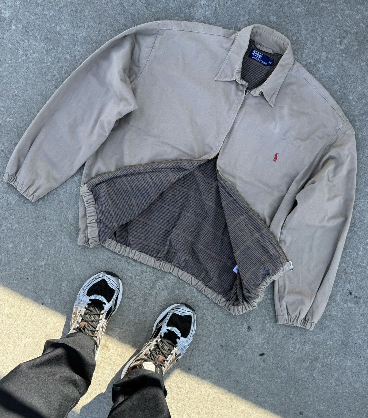 Ralph Lauren Vintage Polo Ralph Lauren Old Many Y2k Beige Bomber Jacket Size US M / EU 48-50 / 2 - 2 Thumbnail
