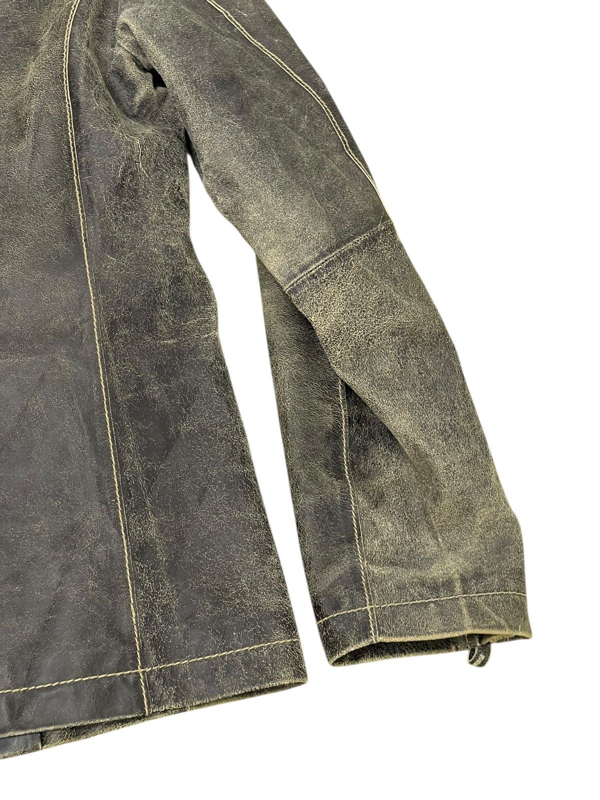 Japanese Brand Blistered Leather Jacket Admix Japan Cowhide Slim 7🟩0 Size US M / EU 48-50 / 2 - 18 Thumbnail