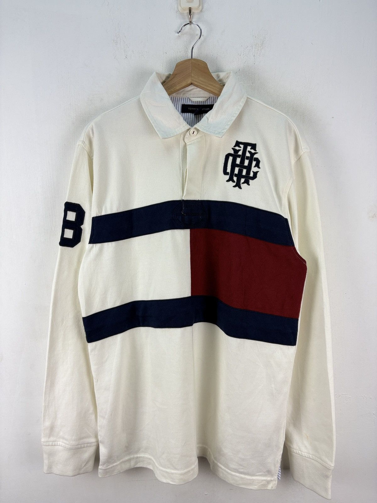 Tommy Hilfiger Tommy Hilfiger Polo Rugby Long Sleeve Big Flag USA Size US M / EU 48-50 / 2 - 3 Thumbnail