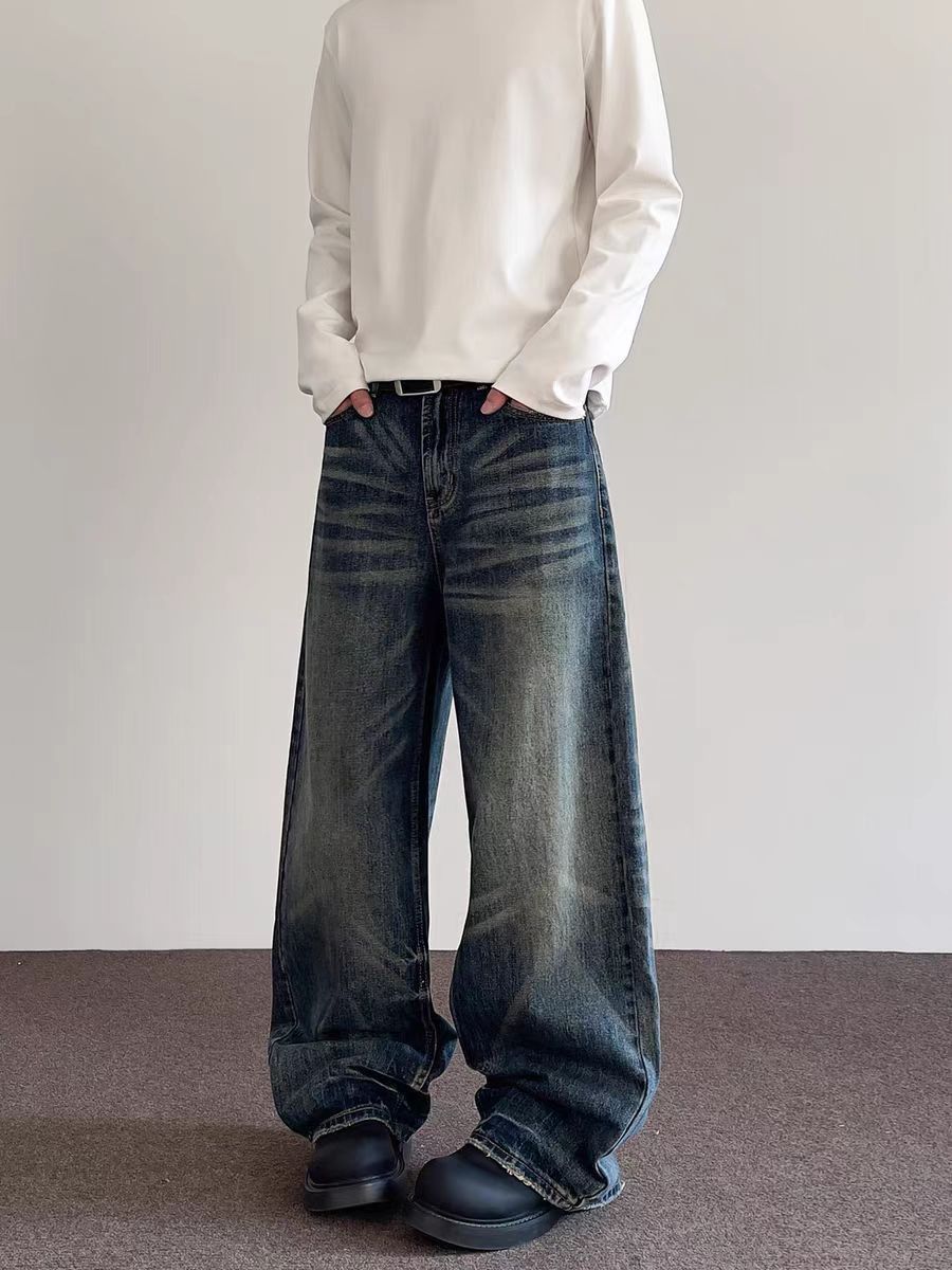 Japanese Brand × Jean Vintage Street Bamboo Aged Washed Straight Leg Jeans Size US 30 / EU 46 - 4 Thumbnail