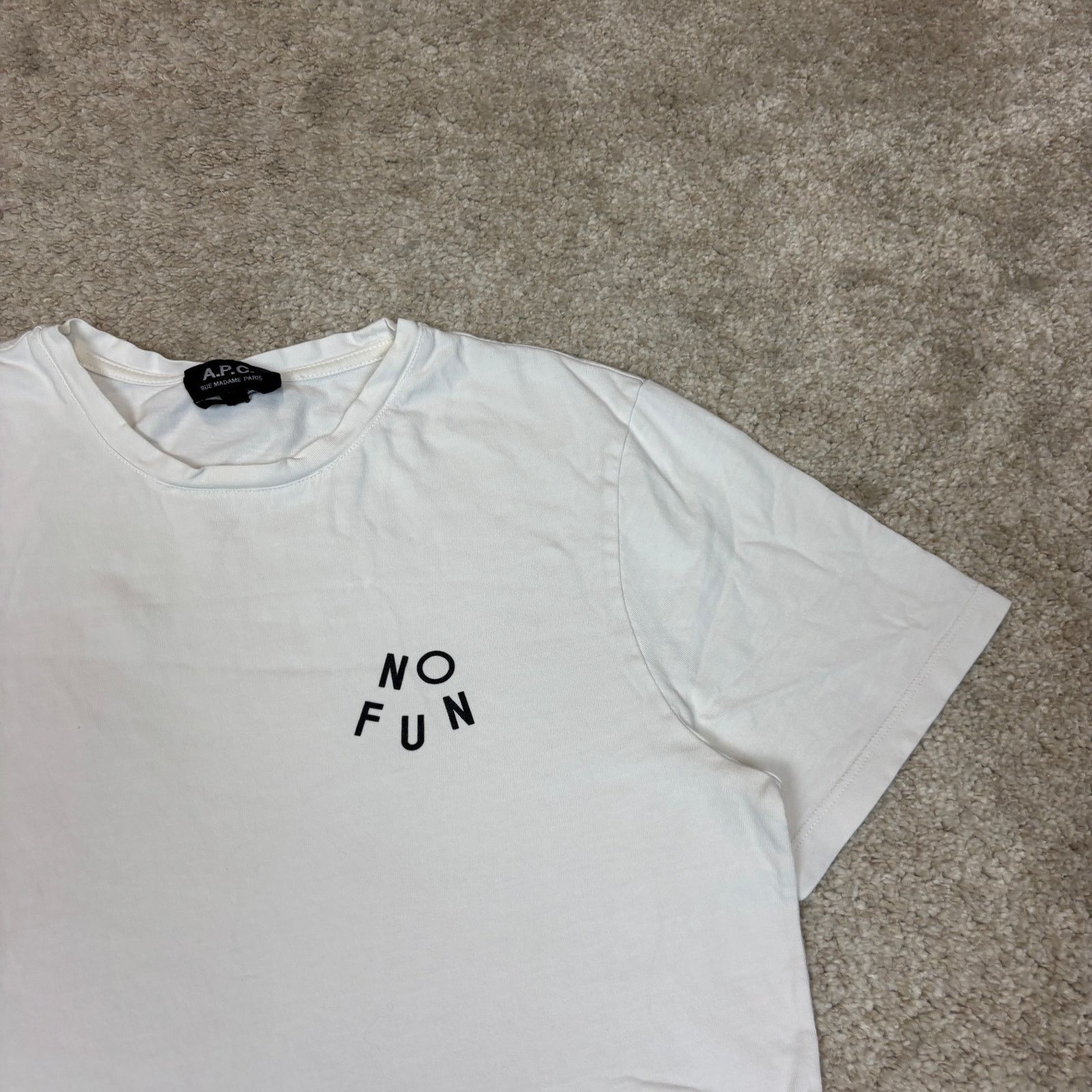 A.P.C. A.P.C. No Fun Tee Short Sleeve T Shirt Men's Medium Size US M / EU 48-50 / 2 - 2 Thumbnail