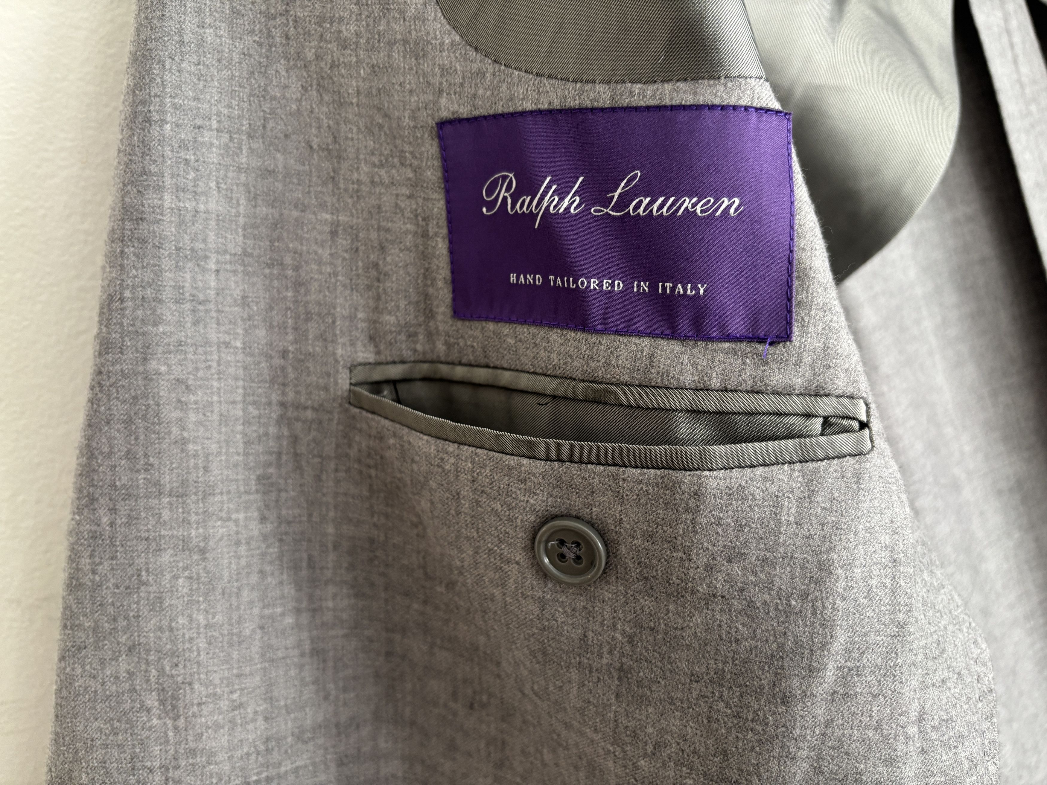 Ralph Lauren Purple Label $2900 NEW Grey Wool Unfinished Sport Coat / Blazer 40-42 Size 42R - 16 Thumbnail