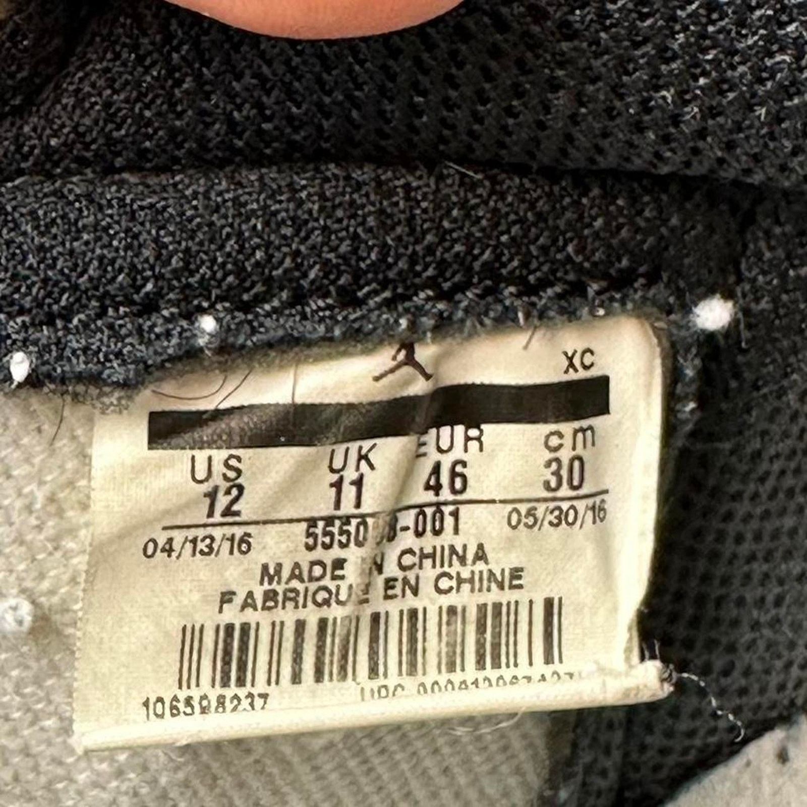 Jordan Brand 2016 Jordan 1 High "Bred/Banned" Size US 12 / EU 45 - 7 Thumbnail