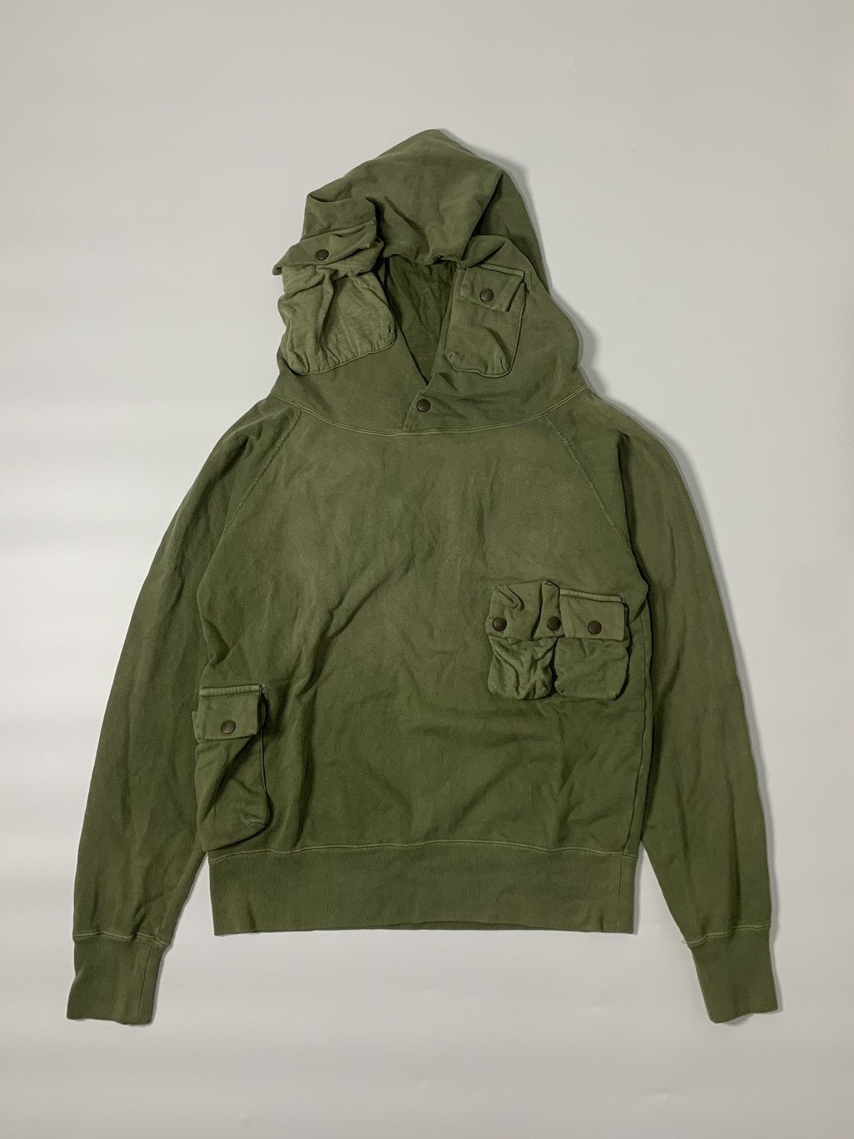 Kapital Kapital Alpine Fleecy Multi Pocket Utility Cargo Hoodie Size US XL / EU 56 / 4 - 1 Thumbnail