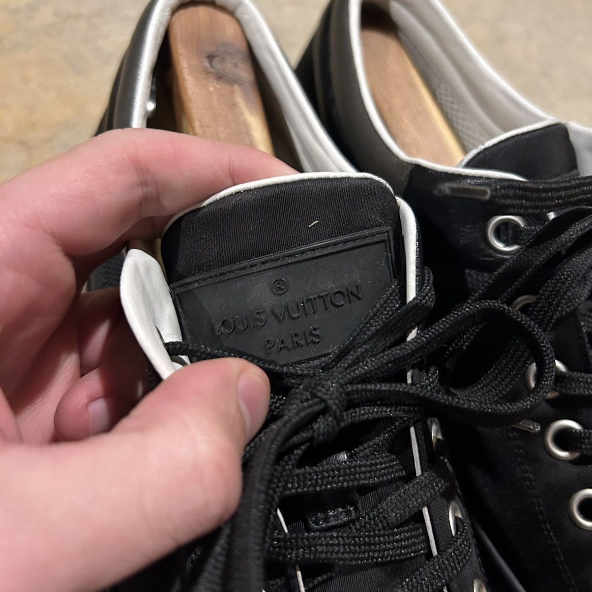 Designer × Louis Vuitton Louis Vuitton Nylon Graphite Damier Leather Sneakers US 8.5 Size US 8.5 / EU 41-42 - 12 Thumbnail