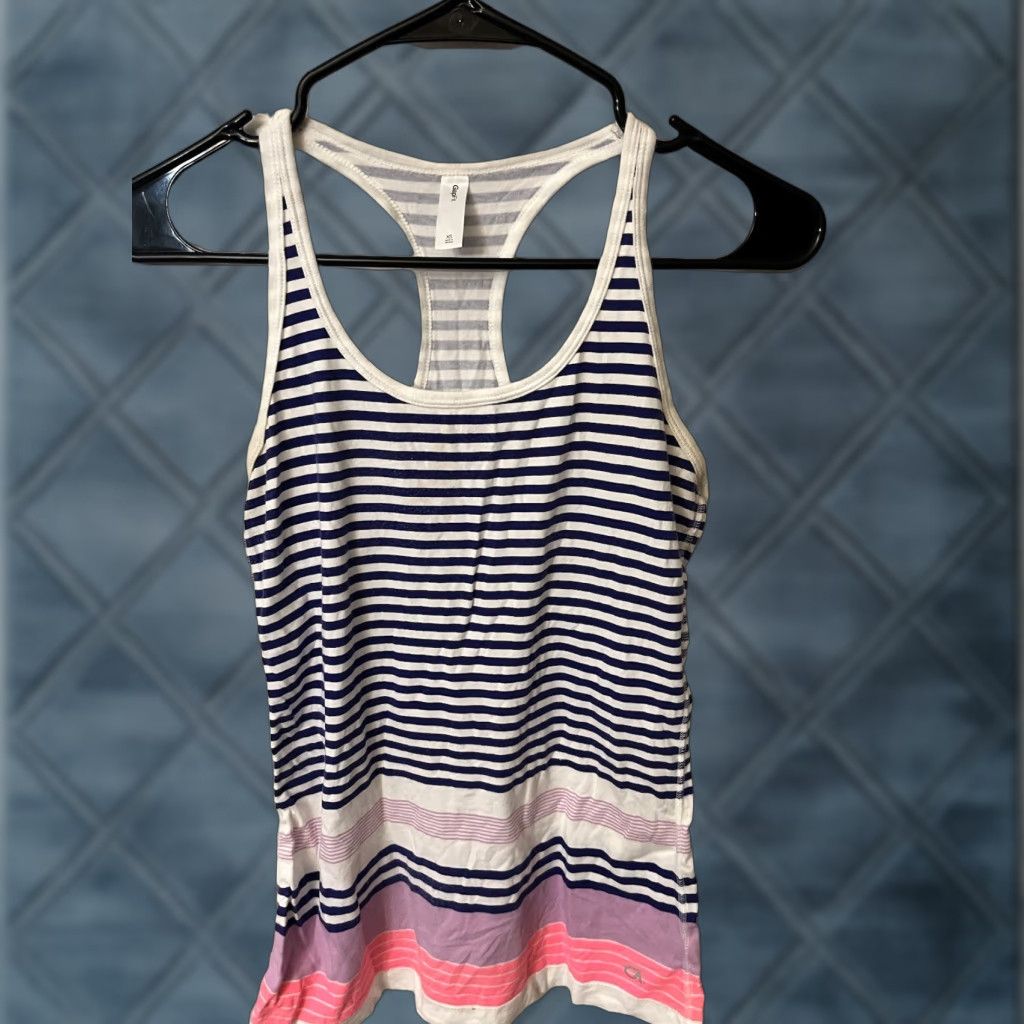 Gap GAP Fit Multicolor Striped Activewear Tank Women XS Racerback Size ONE SIZE - 1 Thumbnail