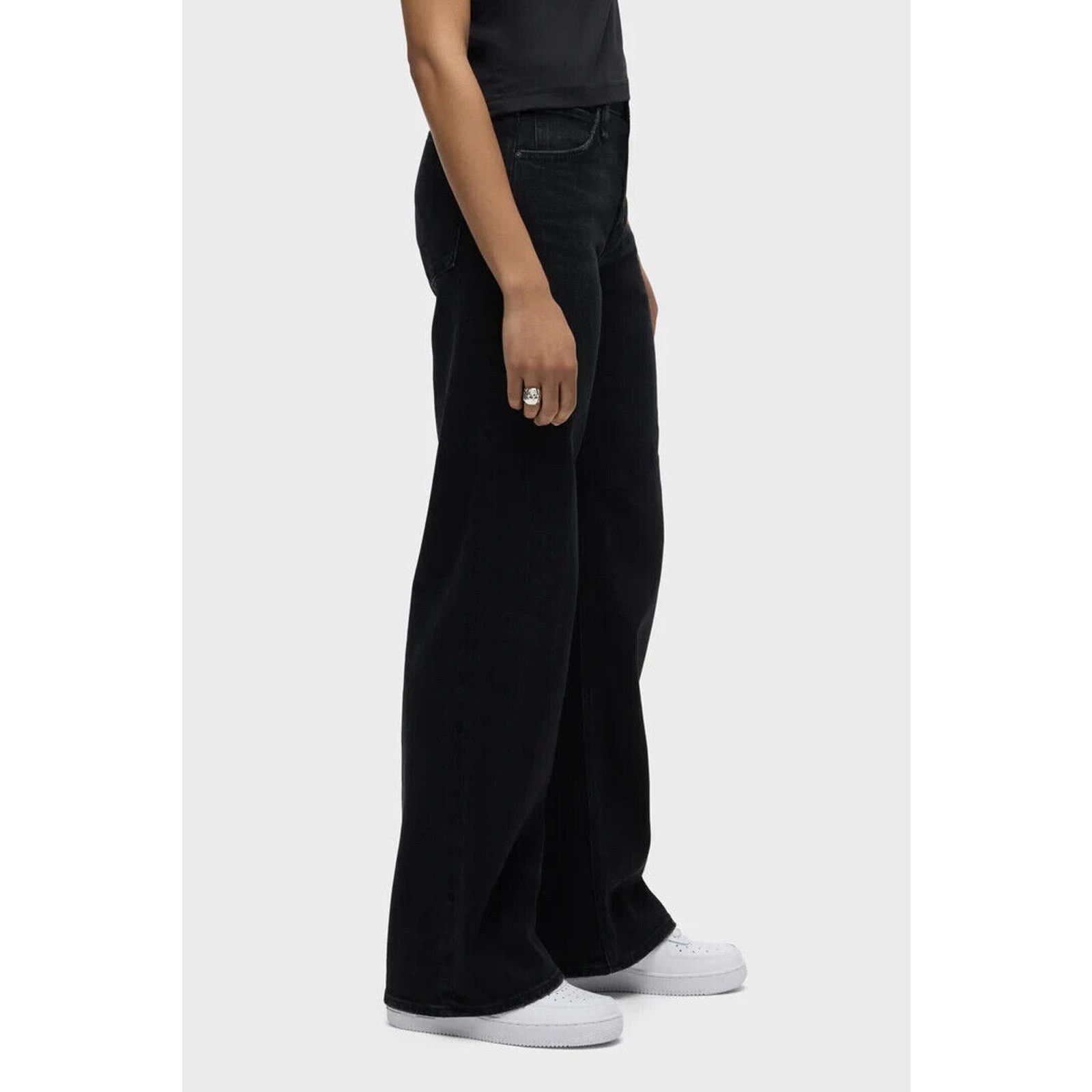 Hudson Hudson Womens Rosalie Black Rinse Wide Leg Jeans Size 34 NWT Size 34" / US 12 / IT 48 - 2 Thumbnail