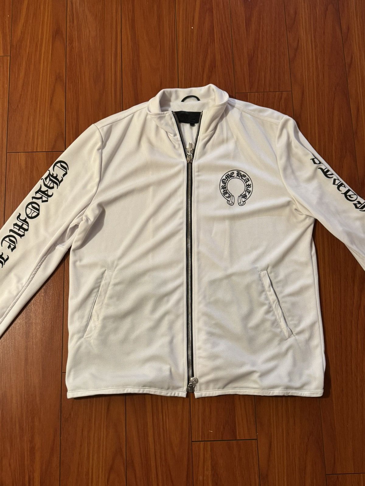 Chrome Hearts Chrome Hearts White Horseshoe Logo Track Jacket Size US L / EU 52-54 / 3 - 5 Thumbnail