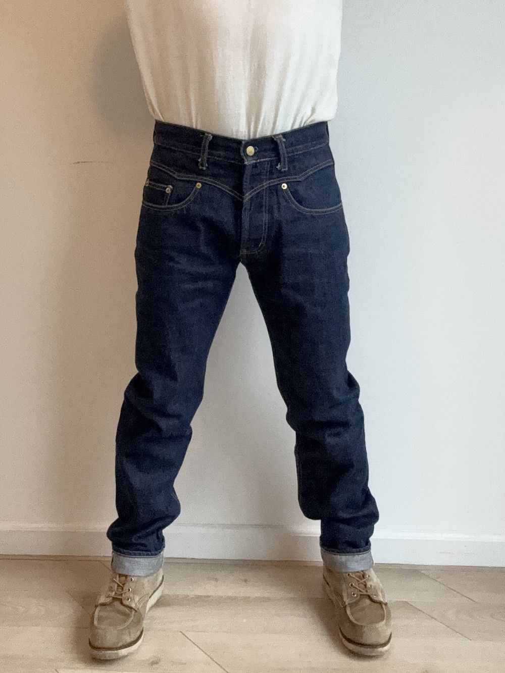 Japanese Brand GANGSTER VILLE “IronCross” W31 x L32 Slim fit Selvedge Denim Size US 31 - 16 Thumbnail