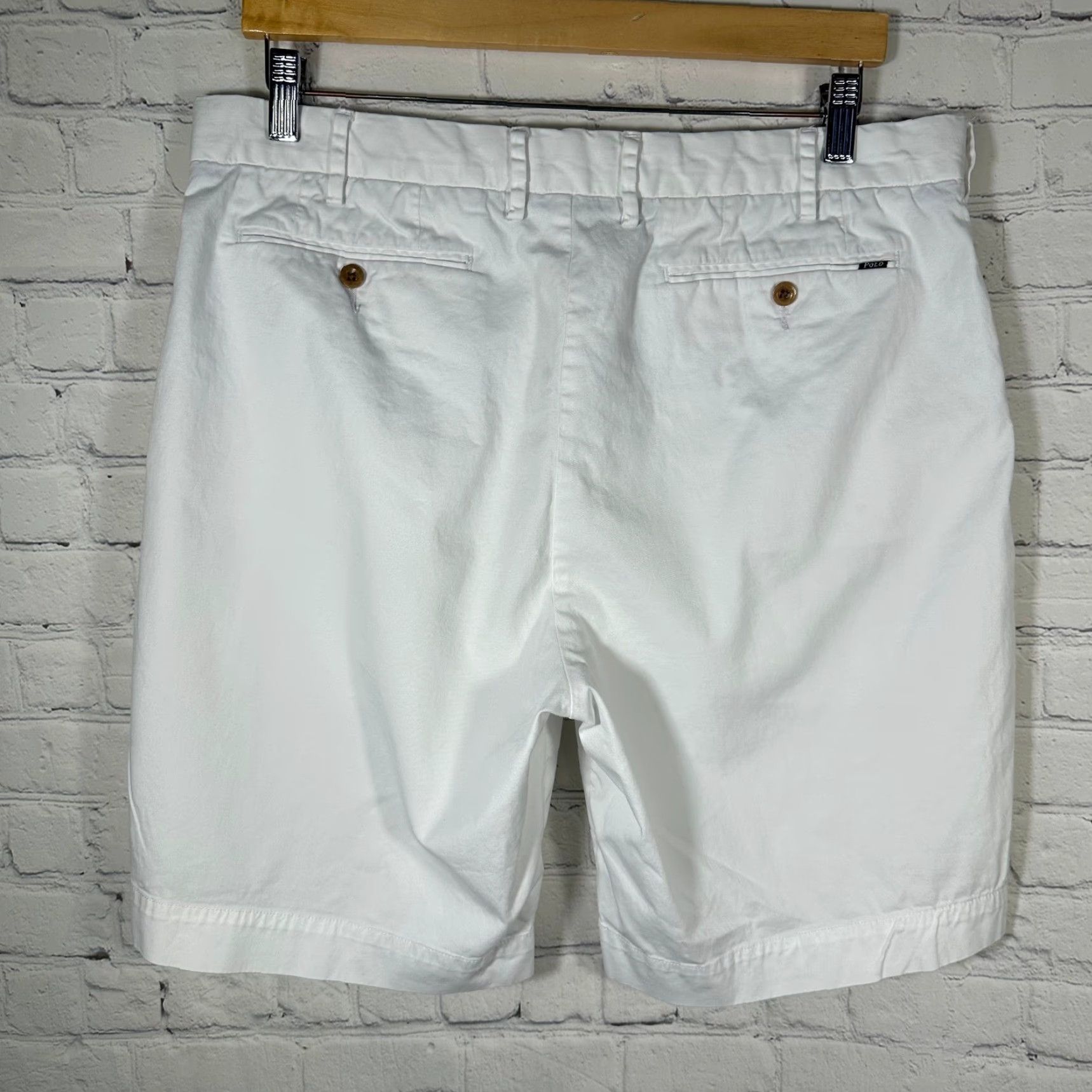 Polo Ralph Lauren Polo Ralph Lauren Mens Stretch Classic Fit Chino Shorts White Size 35 Cotton Blend Size US S / EU 44-46 / 1 - 6 Thumbnail