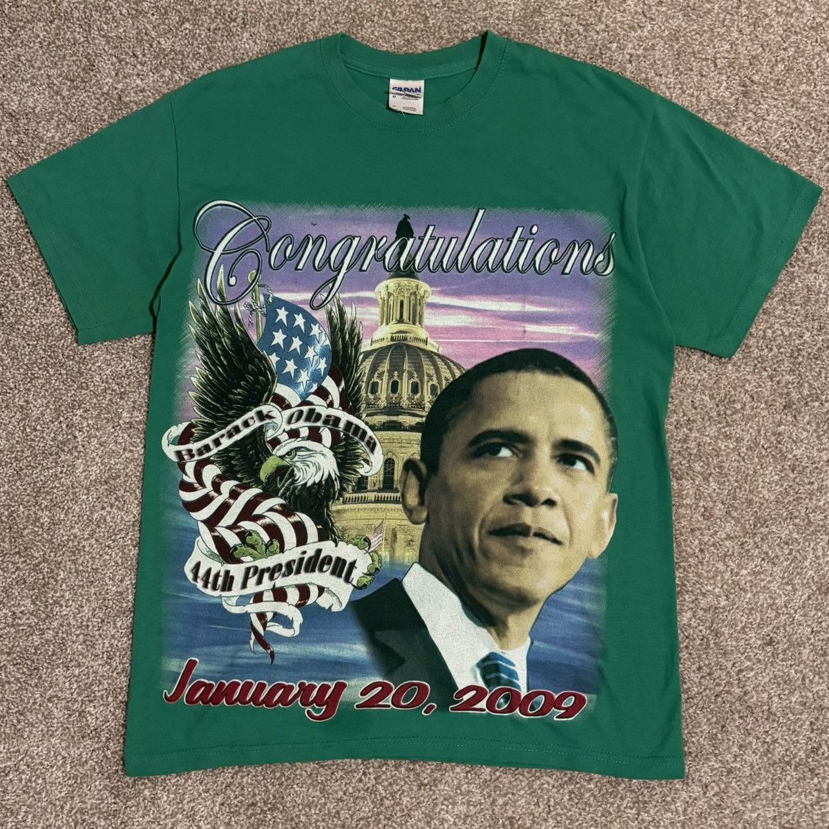 Vintage Barack Obama Inauguration Tee 2009 Presidential Graphic Size US M / EU 48-50 / 2 - 1 Thumbnail
