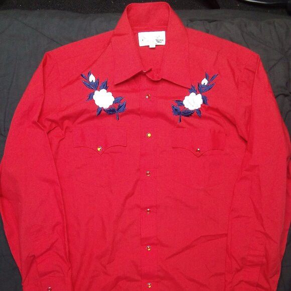 Vintage Vintage Silver Spur White Roses Western Button Shirt Size US L / EU 52-54 / 3 - 2 Thumbnail