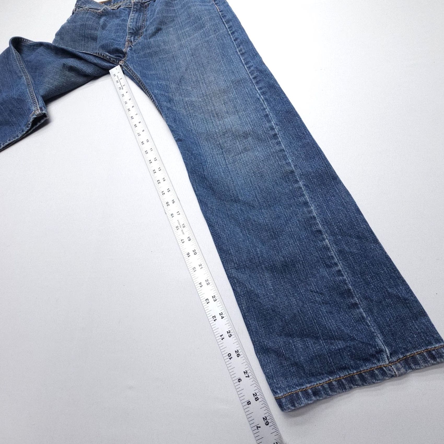 Levi's Levi's 505 Straight Jeans Mens 32 x 30 Regular Denim Blue Dark Wash 5-Pocket Logo Vintage No N/A Size US 32 / EU 48 - 4 Thumbnail