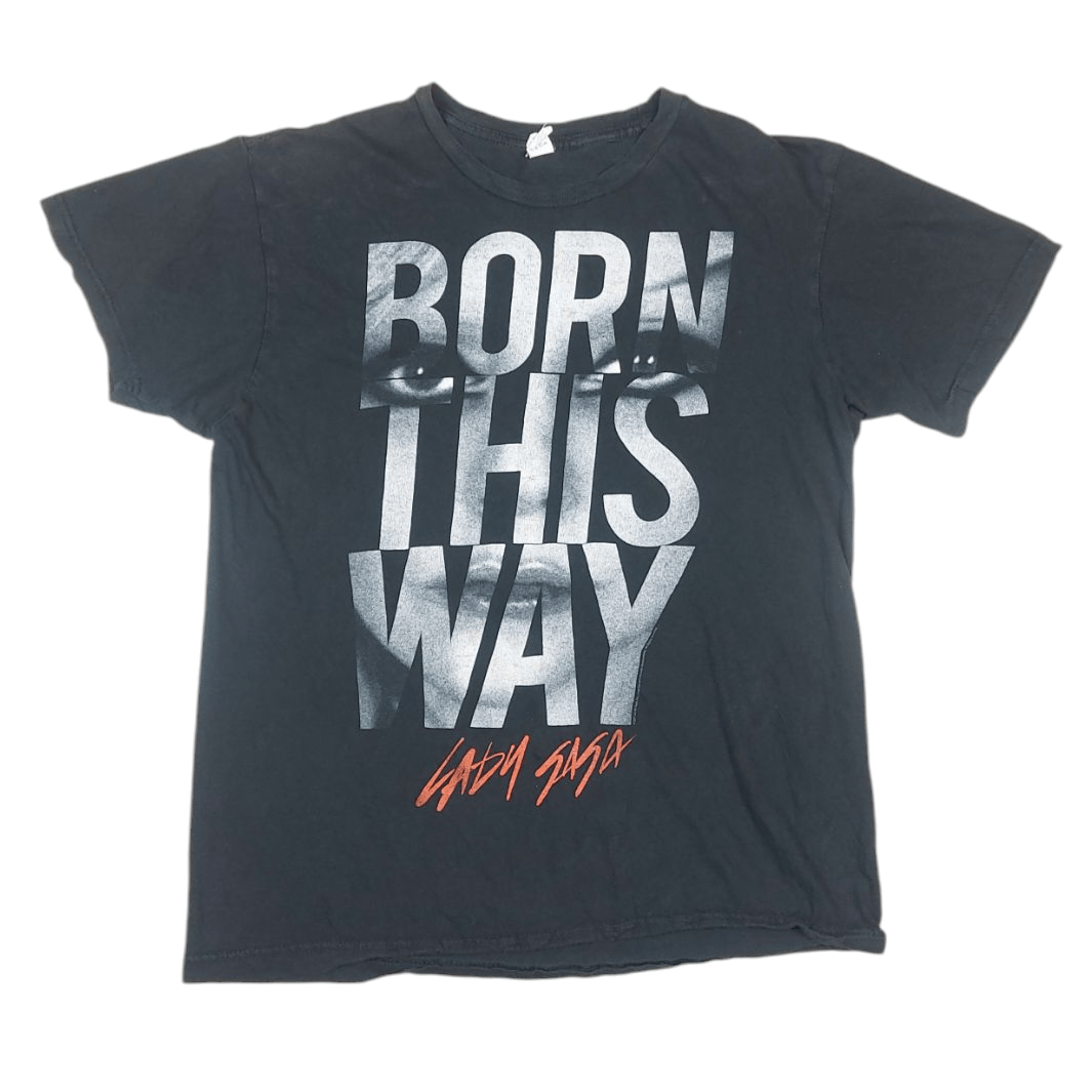 Band Tees Lady Gaga 2011 Born This Way Tour Graphic Official Merch TEE Size US M / EU 48-50 / 2 - 1 Thumbnail