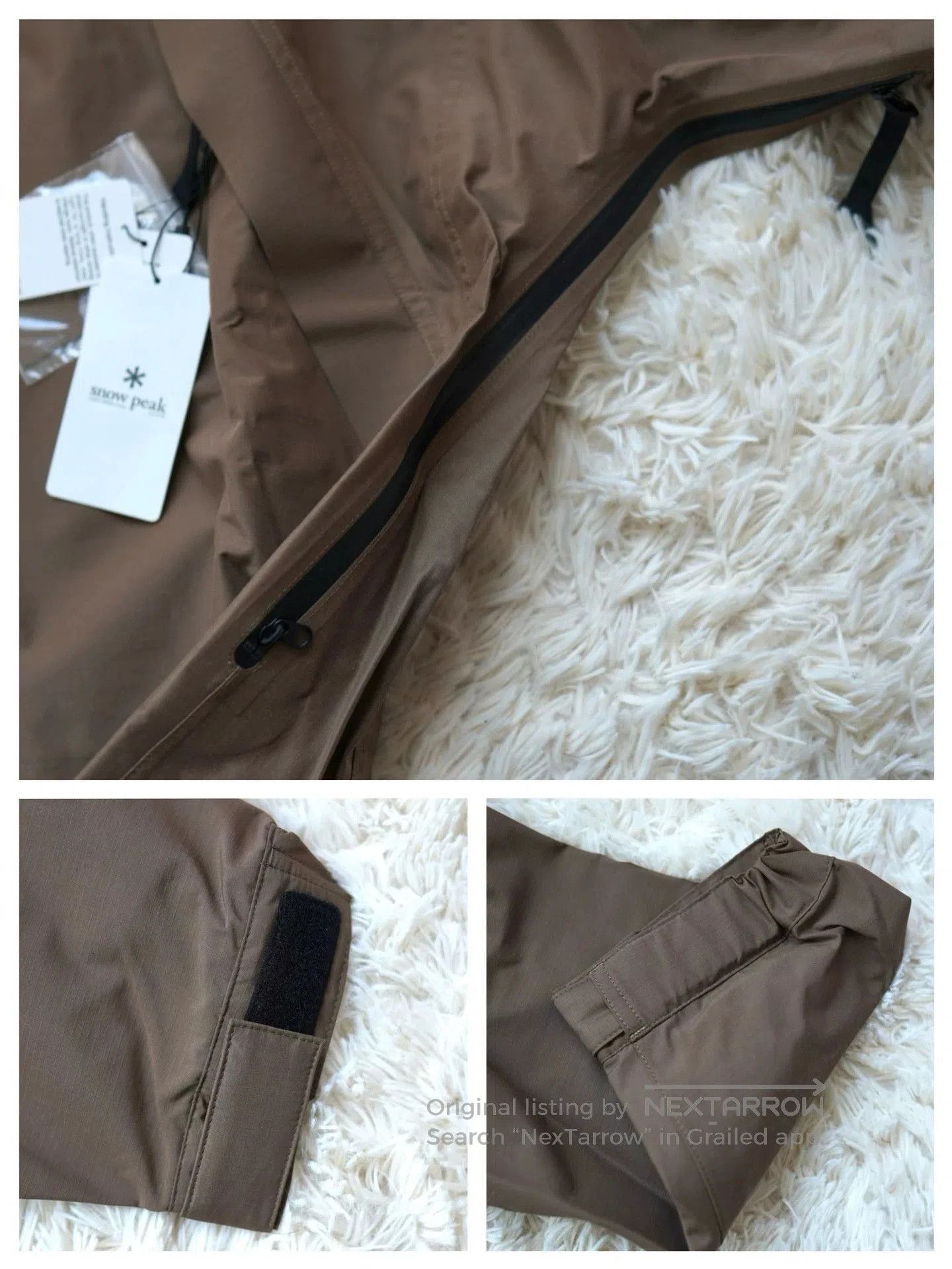 Snow Peak Brown Hooded Windbreaker Jacket Size M. Size US M / EU 48-50 / 2 - 4 Thumbnail