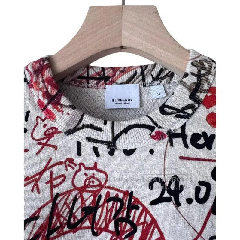 Other Burberry Spring Autumn White Logo Sweatshirt. Size M / US 6-8 / IT 42-44 - 4 Thumbnail
