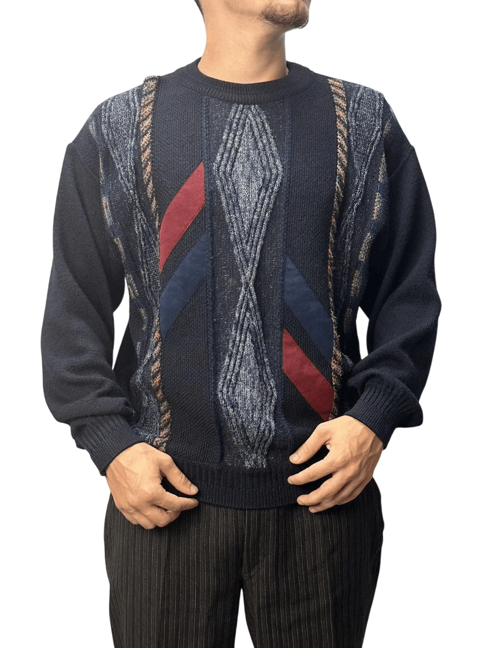 Coogi Vintage Y2K Gothic Sweater Distressed Faded Diesel Kapital Size US L / EU 52-54 / 3 - 2 Thumbnail