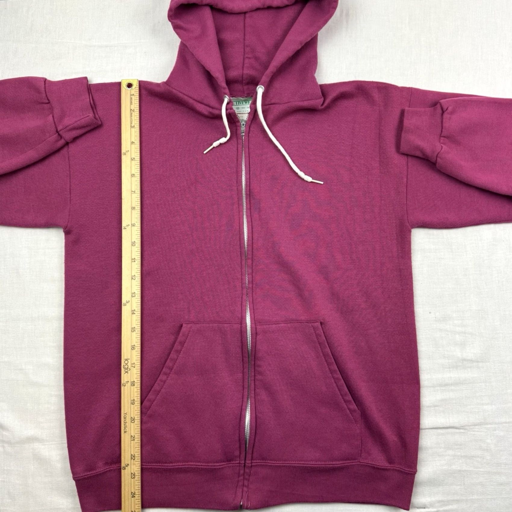 Vintage VINTAGE Activewear Hoodie Adult Medium Red 80s USA Full Zip Acrylic Made In USA Mens Size US M / EU 48-50 / 2 - 7 Thumbnail