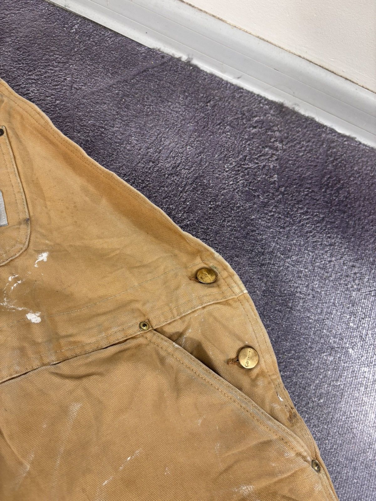 Carhartt Vintage Carhartt Bib Overalls Double Knee Brown Duck Canvas Size US 44 / EU 60 - 10 Thumbnail