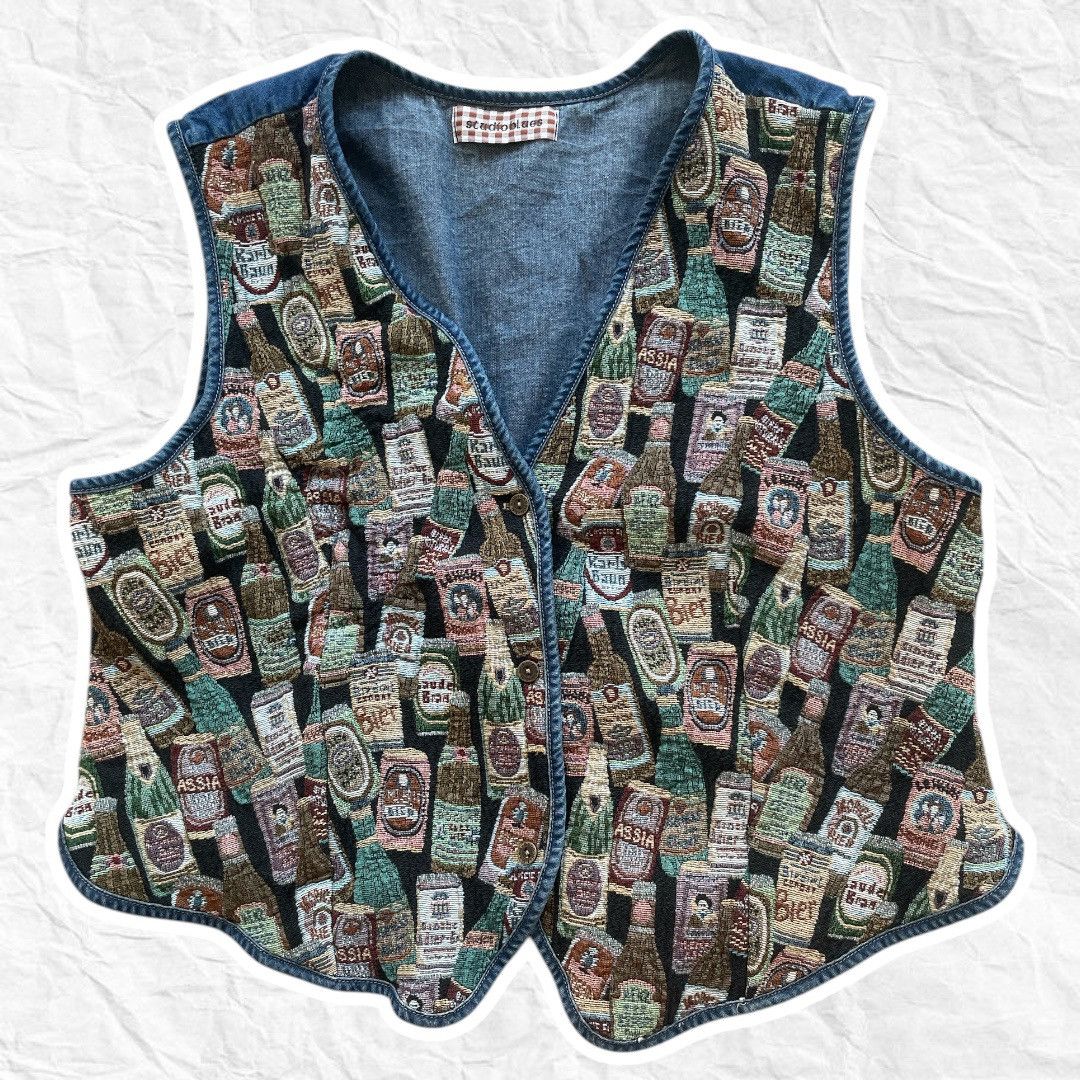 Vintage Studio Blues size 40 grandma vintage denim vest Size XL / US 12-14 / IT 48-50 - 1 Thumbnail