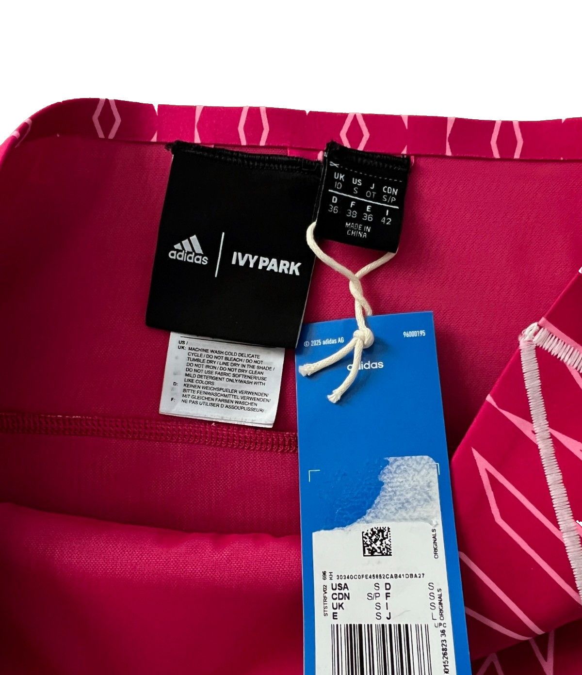 Adidas Adidas H21139 Ivy Park Monogram Tights Bold Pink ( S ) Size 27" / US 4 / IT 40 - 4 Thumbnail