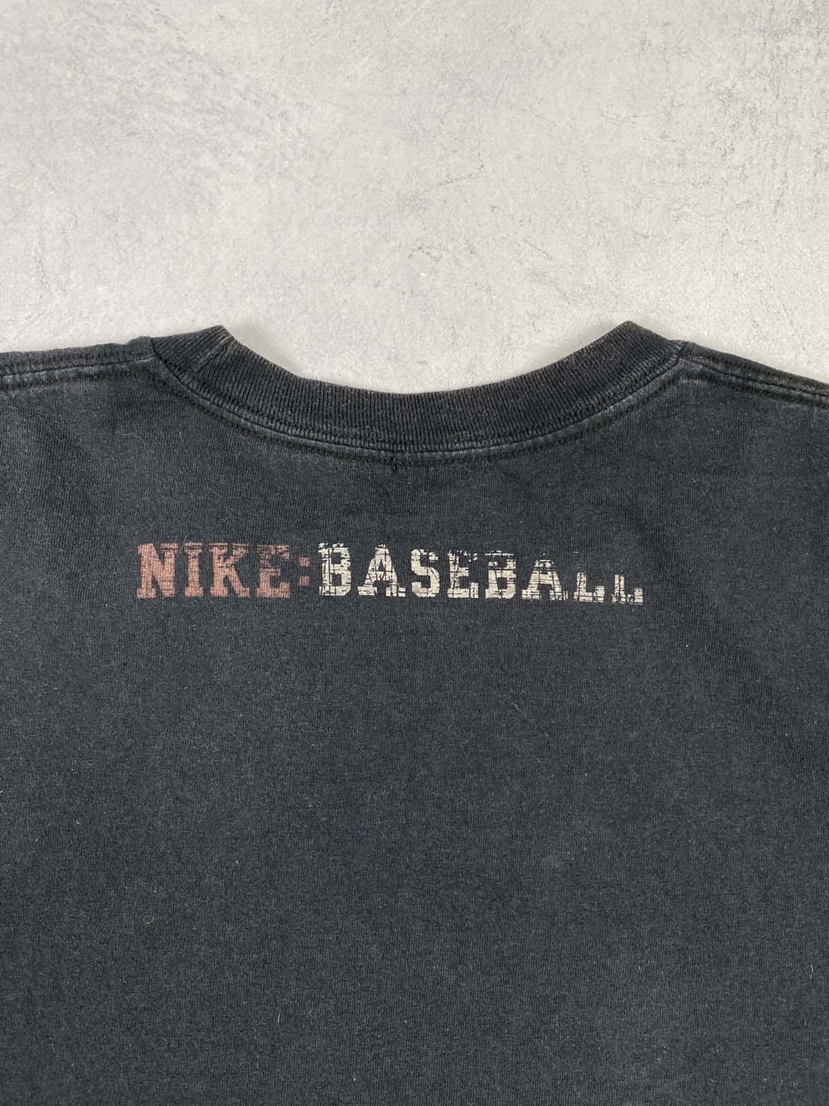 Nike × Vintage Vintage Y2K Nike Baseball Faded Streetwear Center Logo Tee Size US XL / EU 56 / 4 - 8 Thumbnail